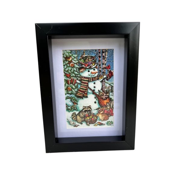 🌸6/$20🌸 Snowman Print in Black Frame - Picture 4 of 15